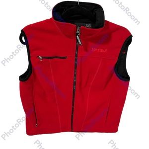 Marmot Red Windstopper Fleece Vest Size Medium